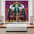 thumbnail image 2 of Ambesonne Sugar Skull Kitchen Curtains, Mexican Folk Altar Art, 55"x39", Multicolor, 2 of 3