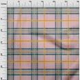 thumbnail image 2 of oneOone Cotton Flex Pastel Pink Fabric Madras Check Dress Material Fabric Print Fabric By The Yard 40 Inch Wide, 2 of 4