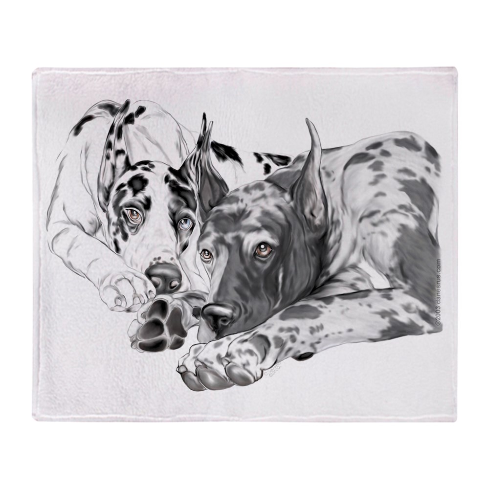 CafePress Great Dane Inseparable Throw Blanket Soft Fleece Throw