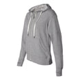 thumbnail image 2 of Fleece Unisex French Terry Heathered Hooded Full-Zip Sweatshirt, 2 of 5