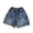 Blue, variant on Casual Summer Jeans Shorts for Girls, Cropped Fit with Functional Pockets, Lightweight Polyester Blend, Breathable Outerwear Pants, for 0-24 Months
