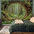 thumbnail image 3 of Forest Tapestry Green Nature Tree Wall Tapestry for Bedroom Aesthetic Jungle Outdoor Landscape Large Tapestries Wall Hanging for Dorm Living Room Decor, 3 of 7