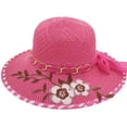thumbnail image 2 of CHCNHAC Ladies' Basin Hat Flower Sun Hat Wide Brim UV Protection Breathable Fashionable Summer Hat for Women Outdoor Beach Park Picnic Spring Walk, 2 of 3