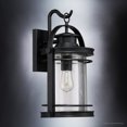 thumbnail image 4 of Luxury Nautical Outdoor Wall Sconce, 18.25''H x 10.75''W, with American Bungalow Style Elements, Craftsman Design, Black Silk Finish and Clear Seeded Glass, UQL1432, 4 of 8