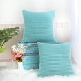 thumbnail image 5 of Unique Bargains 2-Pack 3D Corduroy Decorative Throw Pillow Covers Pale Blue 20" x 20", 5 of 8