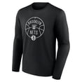 thumbnail image 2 of Men's Black Brooklyn Nets Tip-Off Long Sleeve T-Shirt, 2 of 3