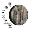 thumbnail image 5 of Easygdp Wooden Texture Automobile Tire Dust Cover, 14-17in Spare Tire Cover Universal Fit for Trailer, Car, Truck, SUV, Jeep - 17 inch, 5 of 9