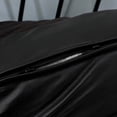 thumbnail image 3 of OctoRose Full Size 3 Side Zipper Premium Upholstery Faux Leather Black Futon Cover Sofa Day Bed Mattress Cover (FauxLeather-Black), 3 of 4