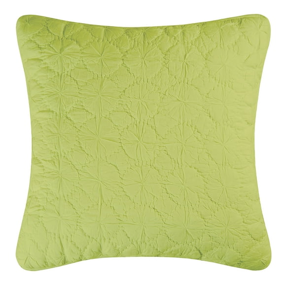 26" x 26" Mara Green Cotton Euro Sham - Machine Washable