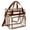 Brown, variant on Clear Bag for Stadium Events 12x12x5 Transparent Tote with Zipper Crossbody Shoulder Bag Large Clear Purse for Concert Festival Travel Beach Women,Pink