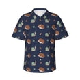 thumbnail image 2 of Yiaed Hedgehog And Snail Print Hawaiian Shirt for Men Short Sleeve Button Down Shirts Beach Shirts for Men-X-Large, 2 of 5