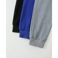thumbnail image 7 of Toddler Boys Clothes Boys Pants Kids 3-Pack Joggers Toddler Cargo Casual Elastic Waist Pants for Boys 3T 4T 5T Size 6 7 Black Gray Blue, 7 of 7