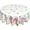 White Bunny, variant on 4th of July Round Tablecloth 60 Inch Patriotic Red White Blue American Flag Washable Table Cloth Lace Polyester Independence Memorial Day Table Cover for Kitchen Dinning Parties Holiday
