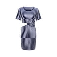 thumbnail image 2 of Vedolay Women'S Casual Dresses Women's Oversized-Fit Short-Sleeve Pocket T-Shirt Dress,Navy S, 2 of 5