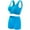 Sky Blue, variant on Elainilye Fashion High Support Sports Bras for Women Seamless Suspender Breathable Gathering Bra Sports Underwear Set,Beige