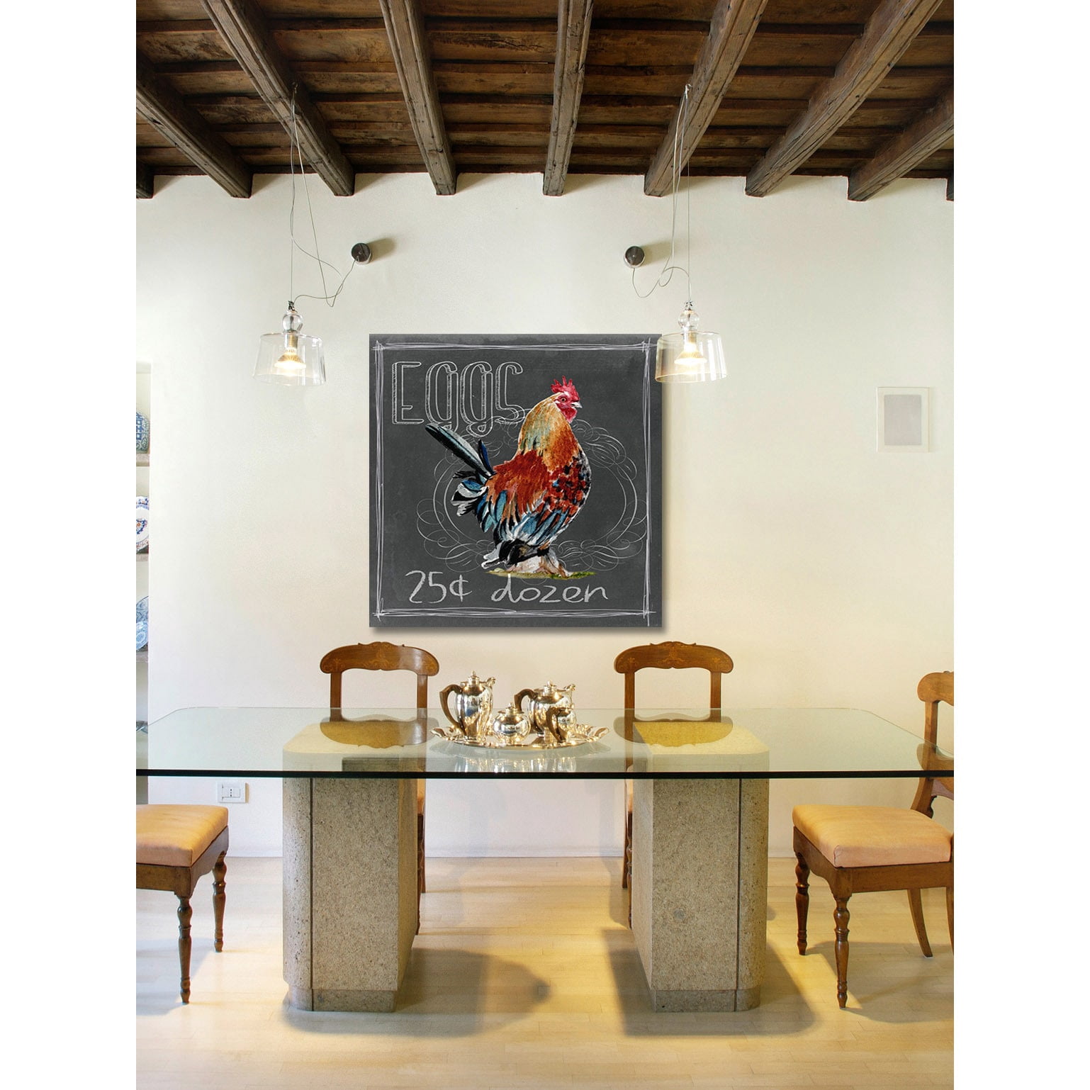 Marmont Hill "Chalkboard Eggs" Painting Print on Wrapped Canvas