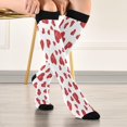 thumbnail image 5 of FREEAMG 2 Pair Lovely Love Heart Compression Socks for Women Men,Knee High Stockings for Athletic Sports,Running,Travel, 5 of 7