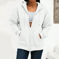 thumbnail image 5 of Towmus 2025 Zip Up Hoodies for Women 2025 Fall Trendy Plus Size Hooded Sweatshirt Full Zip Zipper Athletic Jacket Lightweight Workout Sweatshirts Coats, 5 of 6