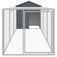 thumbnail image 4 of vidaXL Chicken Cage with Run Anthracite 46.1"x320.1"x48.4" Galvanized Steel, 4 of 8