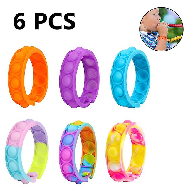 Pulsera de burbujas Juguete para llevar Pulsera sensorial Fidget Juguetes para dedos de mano