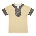 thumbnail image 4 of JAJAHO V Neck T Shirt For Men Ethnic Style Print Graphic Tees Casual Short Sleeve Summer Shirts Soft Tops, 4 of 4