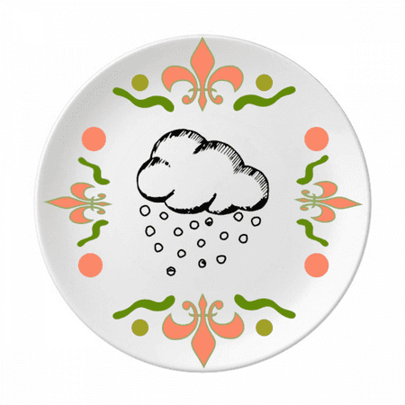 

Hailstone Cloudy Hand Painted Pattern Flower Ceramics Plate Tableware Dinner Dish