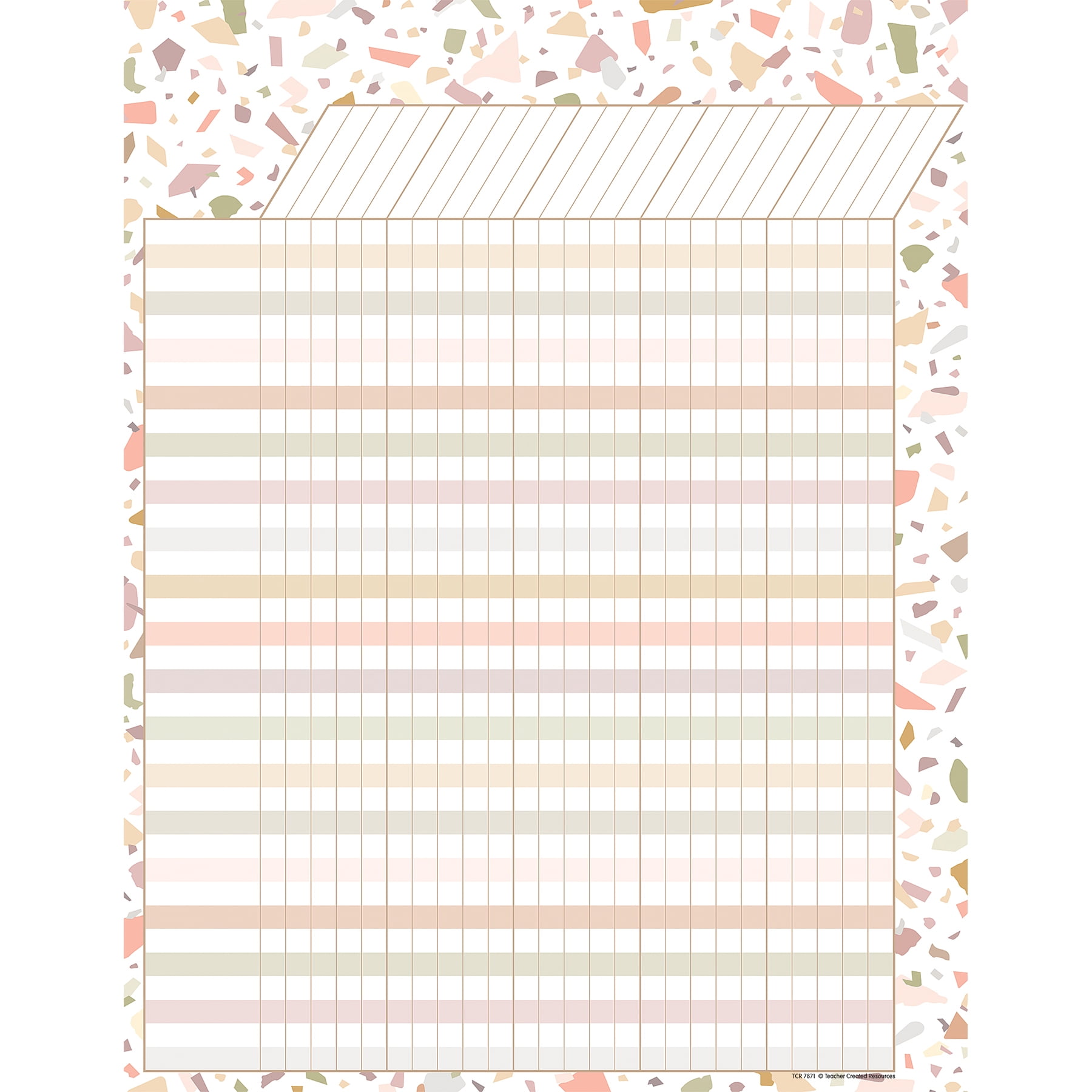 Teacher Created Resources Terrazzo Tones Incentive Chart, 17" x 22", Pack of 6