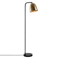 thumbnail image 3 of Industrial Floor Lamp with Metal Body, Black & Vintage Finish, 47.2 in Height | Base Plate 8.7 in Diameter, Cap Diameter 6.3 in | E27 Socket (Max 40W) | 11.5 ft Cable, 3 of 5