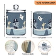 thumbnail image 5 of Yayeee 2 Pack Qtip Holder Bathroom Cotton Swab Canister with Lid Clear Dispenser Set, Cute Animals, 5 of 6
