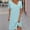 Blue, variant on Vivianyo HD Long Sleeve Dress for Women Women's Fashion Solid Color Short Sleeve Round-Neck Mid-Calf Dress