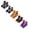 Purple 1PCS & Black 1PCS & Orange1 1PCS & Orange2 1PCS & Multicolour 1PCS, variant on jiaxiM 5 Pairs Fall Fuzzy Socks, Lounge Socks, Halloween Mid‑Calf Sock Set, Breathable Plush Textile, Expandable Silhouette, Cozy Wear For Cool Evenings
