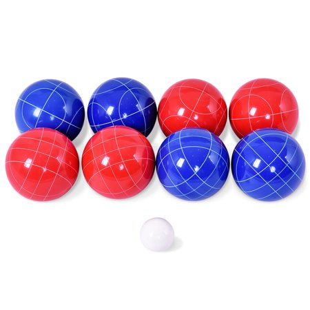 Goplus Backyard Bocce Ball Set With 8 Red Blue Balls Pallino