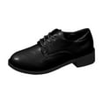 thumbnail image 2 of Aueoeo Loafers for Women Fashion Rounded Toe Shoes Business Work Office Dress Cute Lace Up Comfortable Shoes, 2 of 9