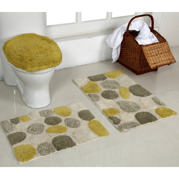 Yellow Rug For Bathroom Walmart / Hailey 3 Piece Bathroom Rug Set Bath Mat Contour Rug Toilet