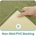 thumbnail image 4 of 2 Pieces Bathroom Rugs, Ultra Soft Non Slip Absorbent Chenille Toilet Bath Mat Set (Sage Green), 4 of 6