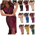 thumbnail image 2 of Robe à Sequins pour Femmes Robe Robe-Champagne-m, 2 of 3