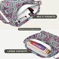 thumbnail image 3 of Moroccan Plaid Waist Bag – Unique Geometric Fanny Pack with Striped & Checkered Fusion Print, 3 of 5
