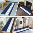 thumbnail image 5 of Blue Plaid 2'x6' Runner Rugs for Hallway Kitchen Bedside Non Slip Washable, Country Live Love Laugh Text Star Love Heart Entryway Rug Runners with Rubber Backing, Long Carpet Runner for Laundry Room, 5 of 8