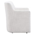 thumbnail image 4 of Furniture of America Jaine Modern Fabric Barrel Back Dining Arm Chair with Casters, Pristine White, 4 of 8