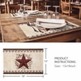 thumbnail image 3 of Placemats Set of 6, Texas Star Vintage Woven Placemat, Linen Place Mats for Kitchen/Dining Tables, Red Berry Retro Art Farmhouse Washable Table Mats for Party, 3 of 8