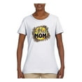 thumbnail image 3 of Softball Mom Animal Print Girl Sports Womens Graphic T-Shirt, White, Small, 3 of 5