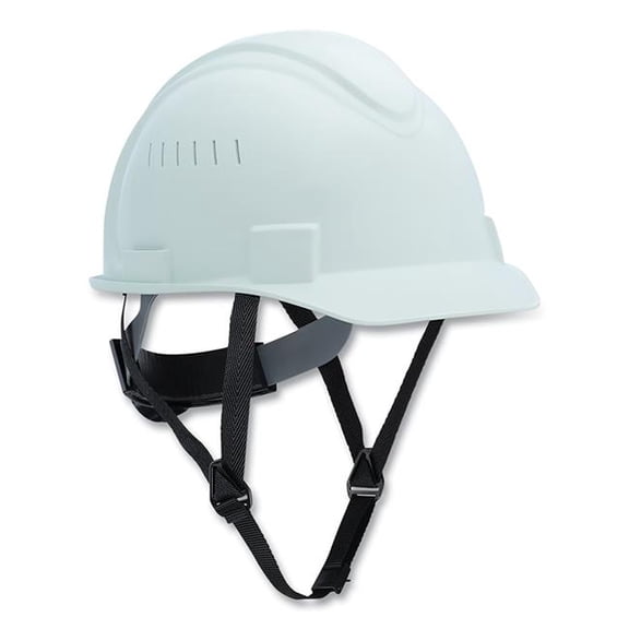 Honeywell North 068-NSB21001 Short Brim Hard Hat - 4-Point Ratchet Suspension - Vented, White - Pack of 20