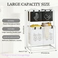 thumbnail image 6 of Large Laundry Hamper,Double Laundry Basket with Removable Liner Bags,Dirty Clothes Sorter Organizer Shelf for Bedroom,Bathroom,Laundry Room,Dorm,White, 6 of 8