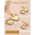 thumbnail image 6 of KeyStyle Heart Locket Necklace for Women 14K Gold Plated Personalized Photo Necklaces with Picture Inside Christmas Jewelry Gifts, 6 of 11