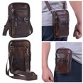 thumbnail image 3 of Yucurem Vintage Cowhide Leather Shoulder Crossbody Bag, Men Waist Pack Belt Purse for Travel Outdoor Activities, 3 of 10