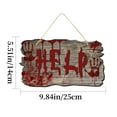 thumbnail image 3 of Floleo Halloween Welcome Sign For Front Door Hanging Horror Decor Wood Door Hanger Sign With Handprint Pattern Farmhouse Trick Or Treat Haunted House Window Office Halloween Decoration, 3 of 3