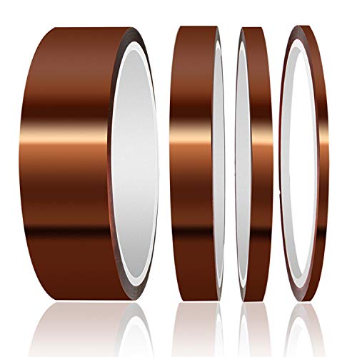 ELEGOO High Temp Tape, 4 Pack Polyimide High Temperature Resistant Tape