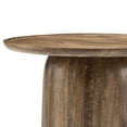 thumbnail image 6 of Coffee Sofa Side End Table, round, Walnut Brown, Wood, Living Room Lounge Cafe Lobby Hospitality Restaurant, Modern Contemporary, HB37693, 6 of 7