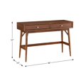 thumbnail image 3 of Lexicon Frolic Wood 2 Drawer Console Table in Brown, 3 of 5