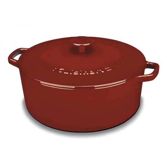 Open Box Cuisinart Chef'S Classic Enameled Cast Iron 7 Qt. Round Covered Casserole-Cardinal Red